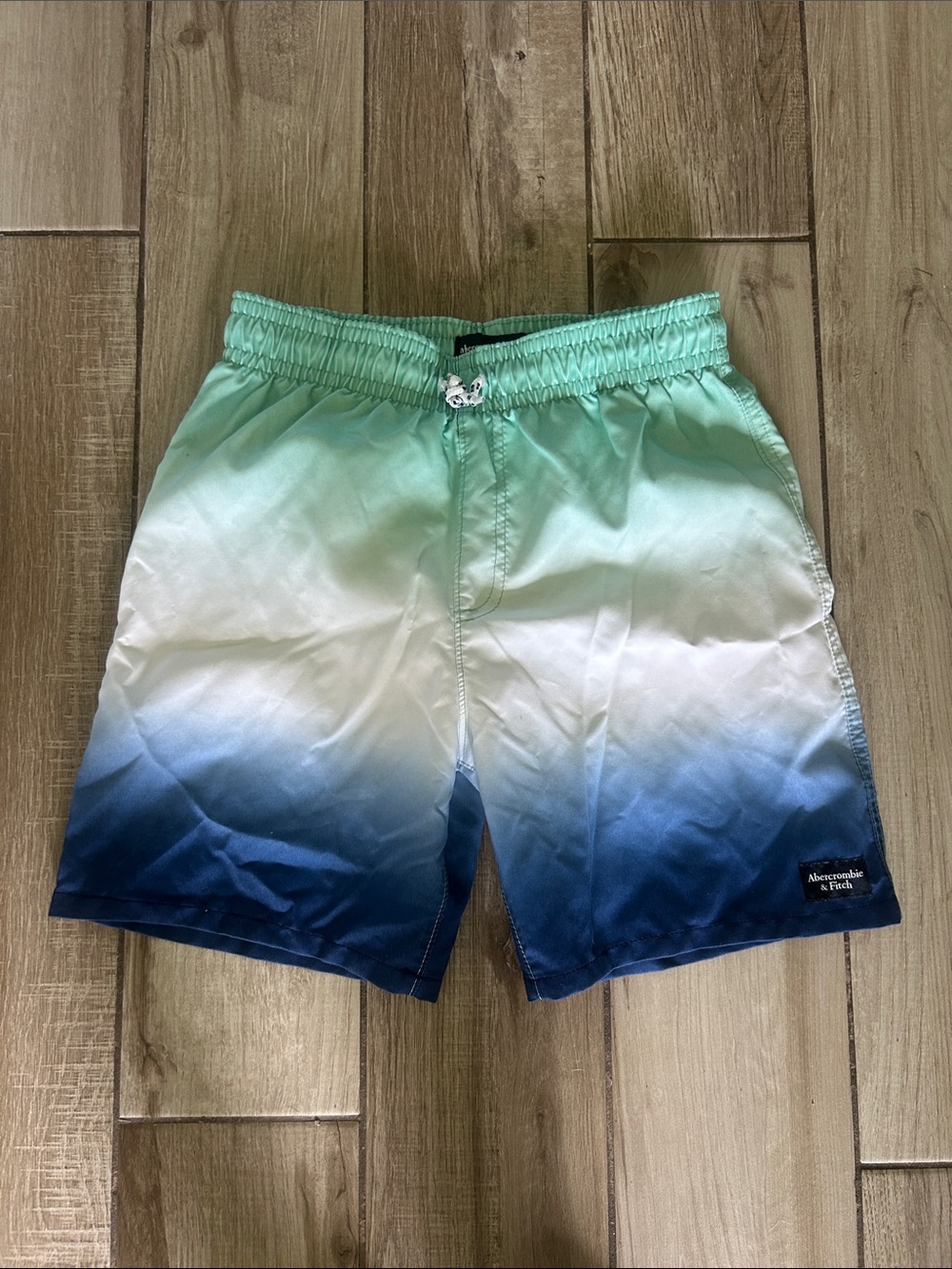Abercrombie & Fitch Ombre Swim Trunks - Mint to Navy